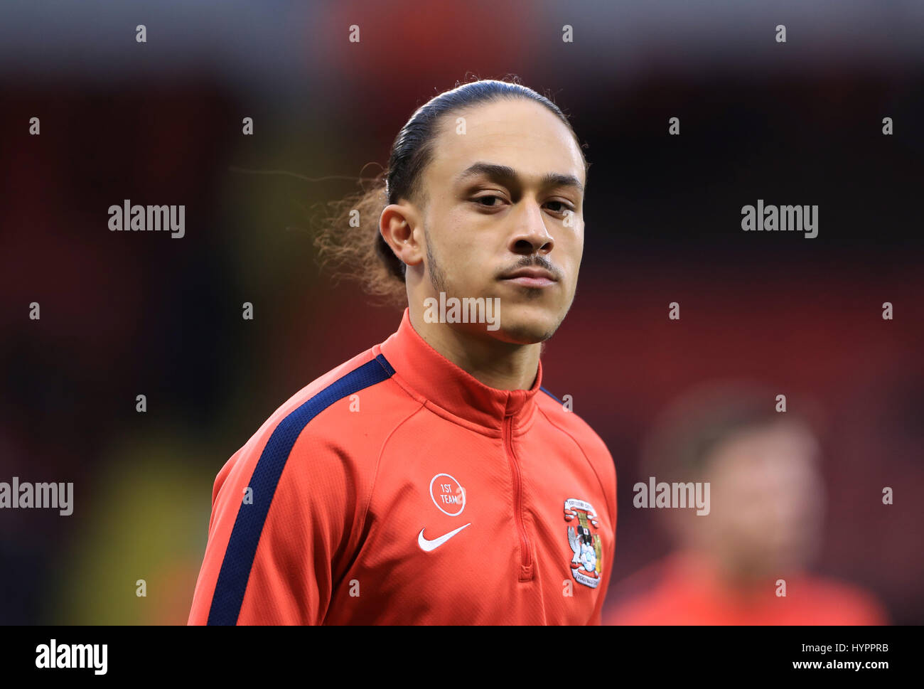 Jodi Jones di Coventry City durante la partita della Sky Bet League One a Bramall Lane, Sheffield. PREMERE ASSOCIAZIONE foto. Data immagine: Mercoledì 5 aprile 2017. Vedi PA storia CALCIO Sheff Utd. Il credito fotografico dovrebbe essere: Tim Goode/PA Wire. RESTRIZIONI: Nessun utilizzo con audio, video, dati, elenchi di apparecchi, logo di club/campionato o servizi "live" non autorizzati. L'uso in-match online è limitato a 75 immagini, senza emulazione video. Nessun utilizzo nelle scommesse, nei giochi o nelle pubblicazioni di singoli club/campionati/giocatori. Foto Stock