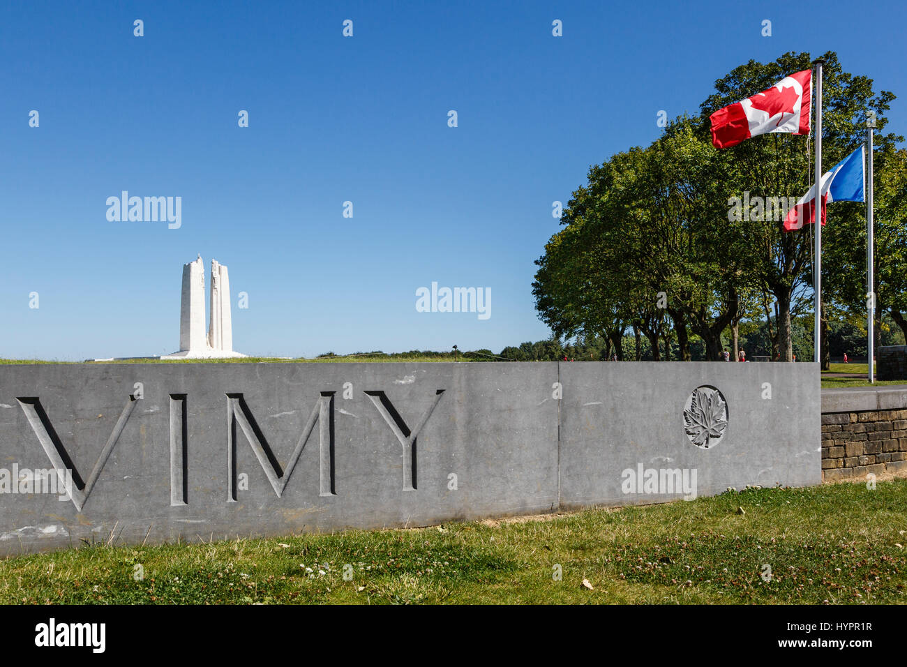 Il Canadian National Vimy Memorial, Vimy, Francia Foto Stock