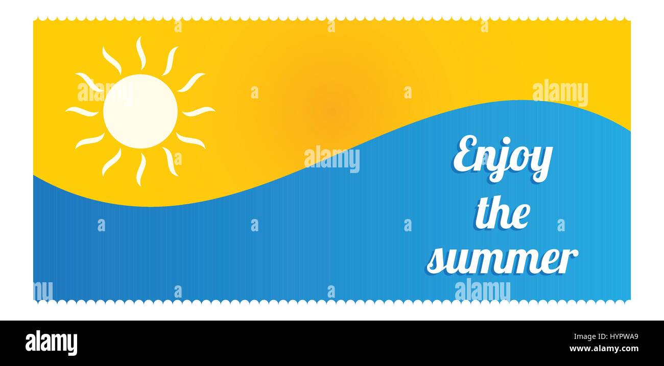 Estate flyer design Illustrazione Vettoriale