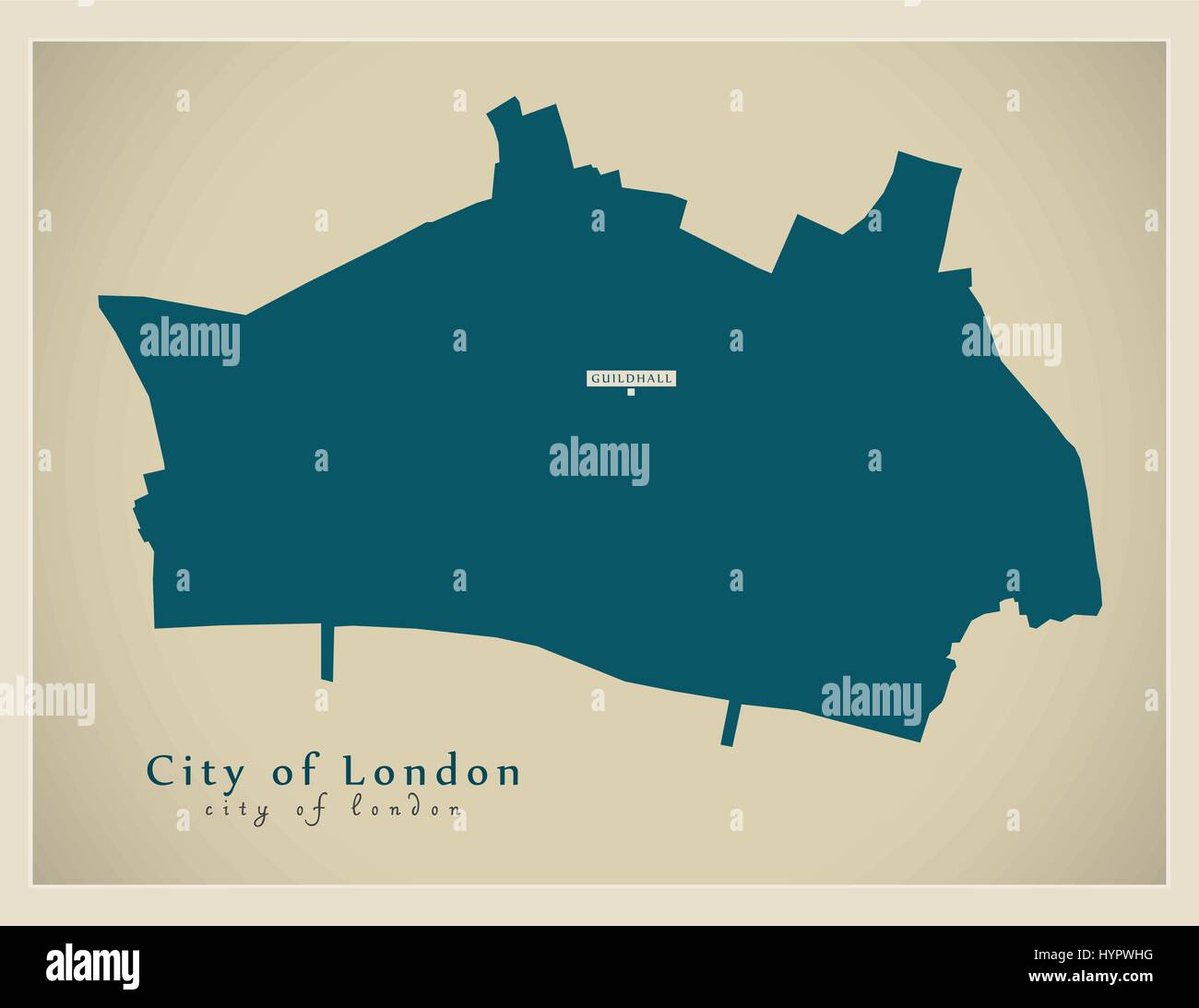 Mappa moderno - City of London borough Greater London REGNO UNITO Inghilterra Illustrazione Vettoriale
