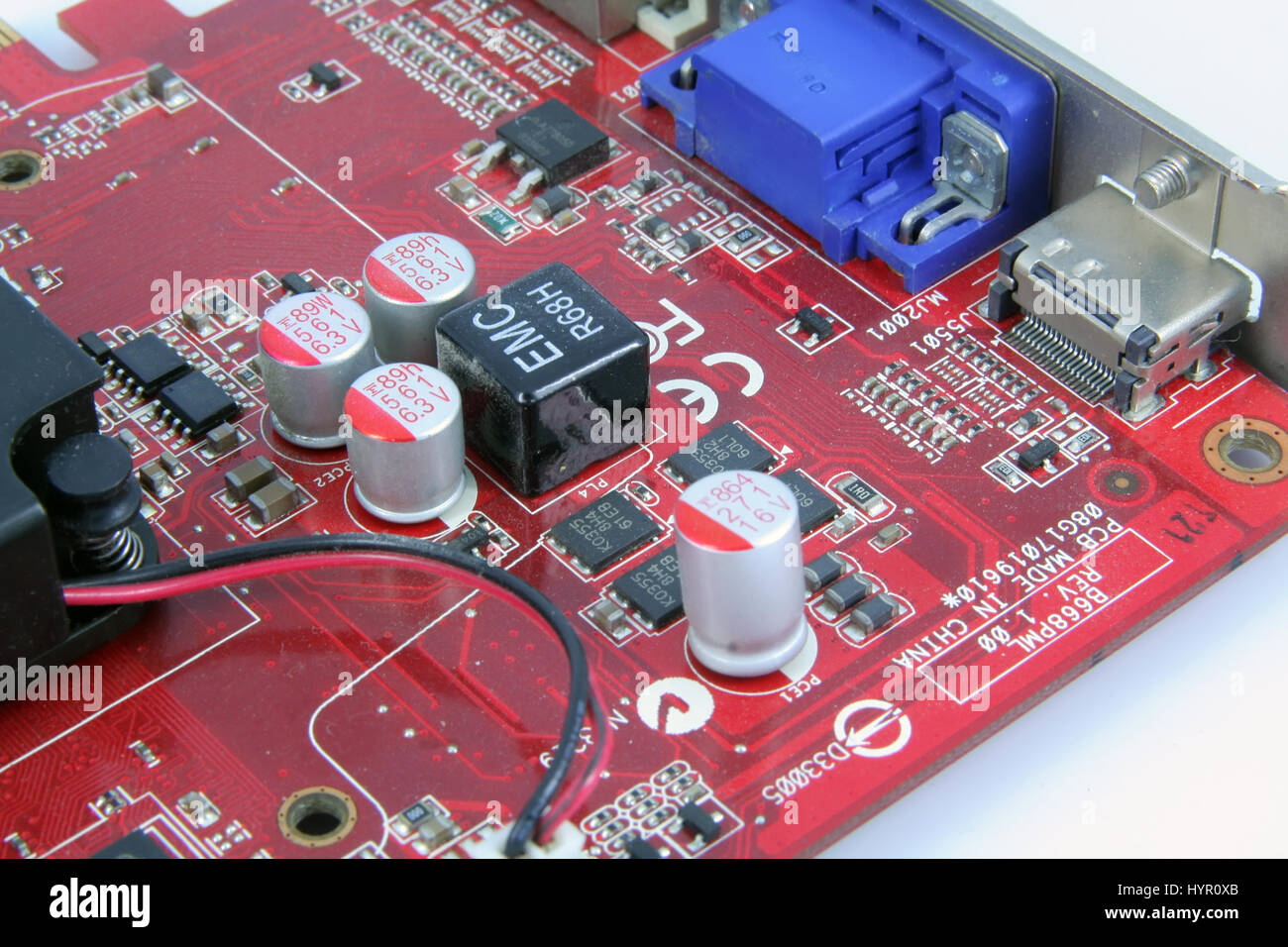 Componente del computer. Computer graphic card. Foto Stock