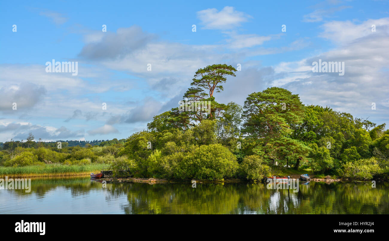 Lago Leane, Parco Nazionale di Killarney, nella contea di Kerry, Irlanda Foto Stock