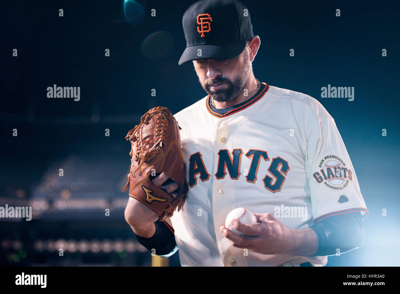 San Francisco Giants brocca Jeremy Affeldt Foto Stock San Francisco Giants brocca Jeremy Affeldt Foto Stock