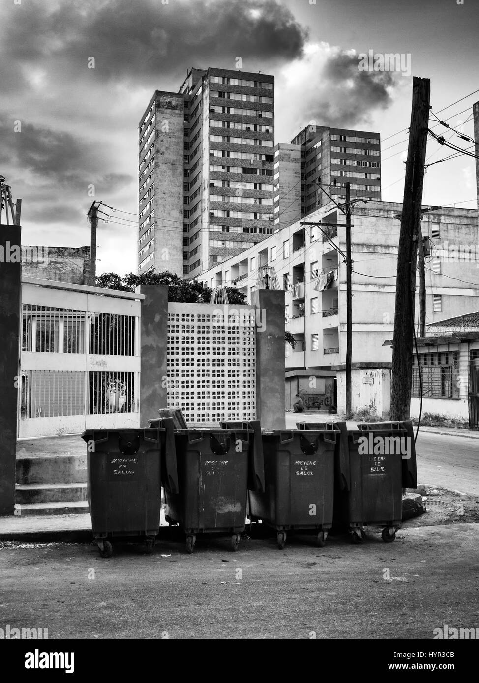 Zona residenziale a l'Avana, Cuba Foto Stock