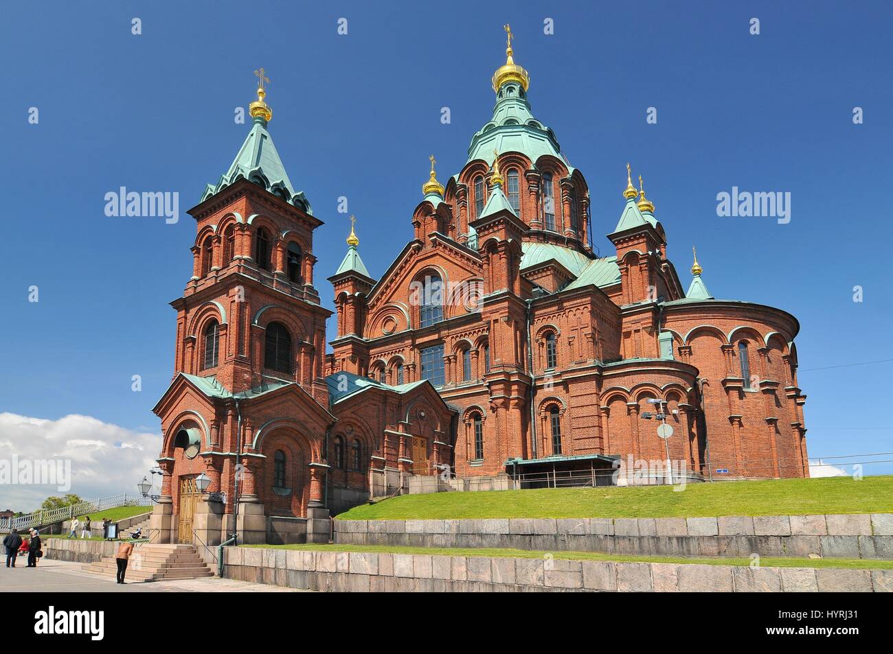 Cattedrale Uspensky a Helsinki. Finlandia Foto Stock