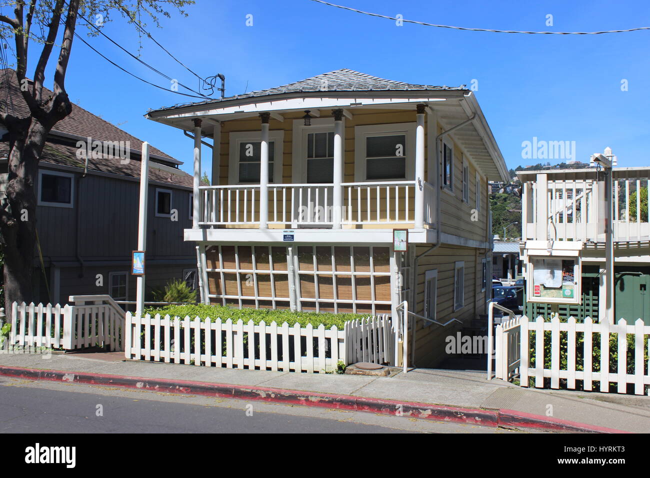 Arca casa costruita dal 1906 case galleggianti in Tiburon, California Foto Stock