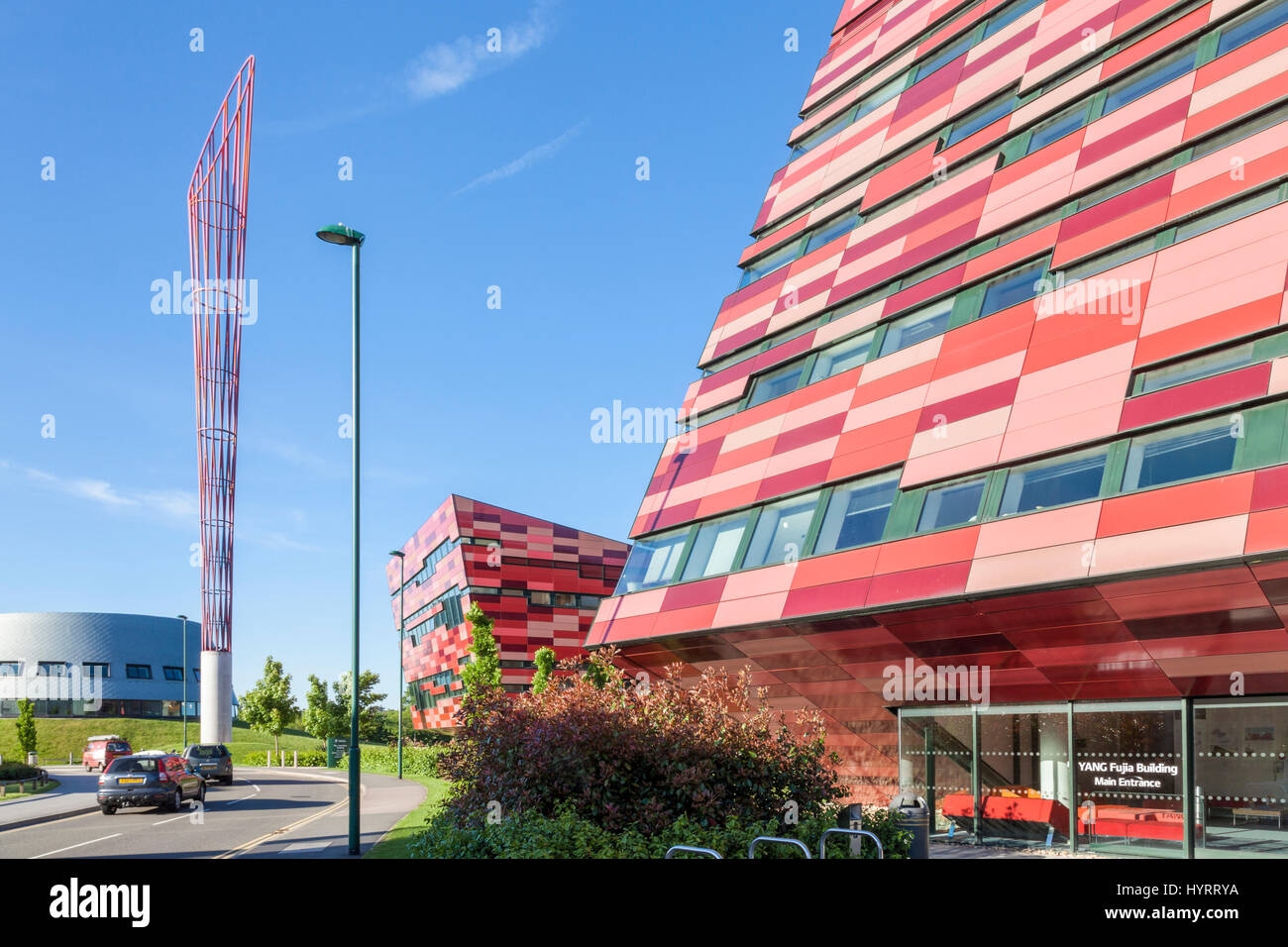 YANG Fujia edificio e altre strutture sul parco di innovazione al Giubileo Campus, Università di Nottingham e Nottingham, Inghilterra, Regno Unito Foto Stock