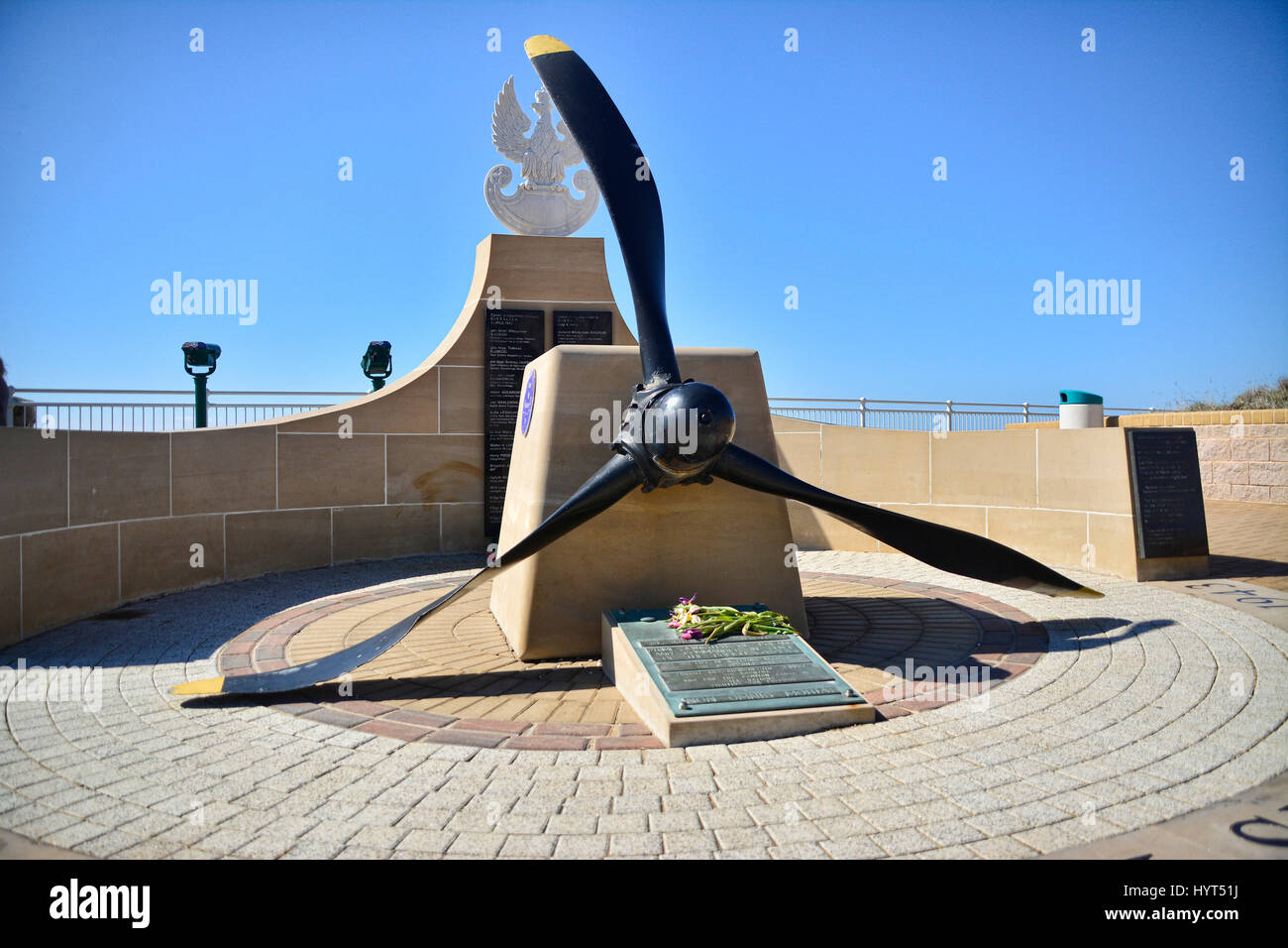 Un monumento commemorativo in onore di un polacco seconda guerra mondiale generale in Europa Point. Europa Point è uno dei più meridionale di punti in quella iberica pe Foto Stock