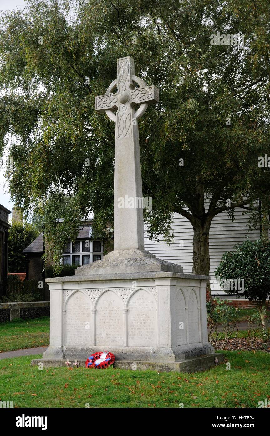 War Memorial, Sawbridgeworth, Hertfordshire Foto Stock