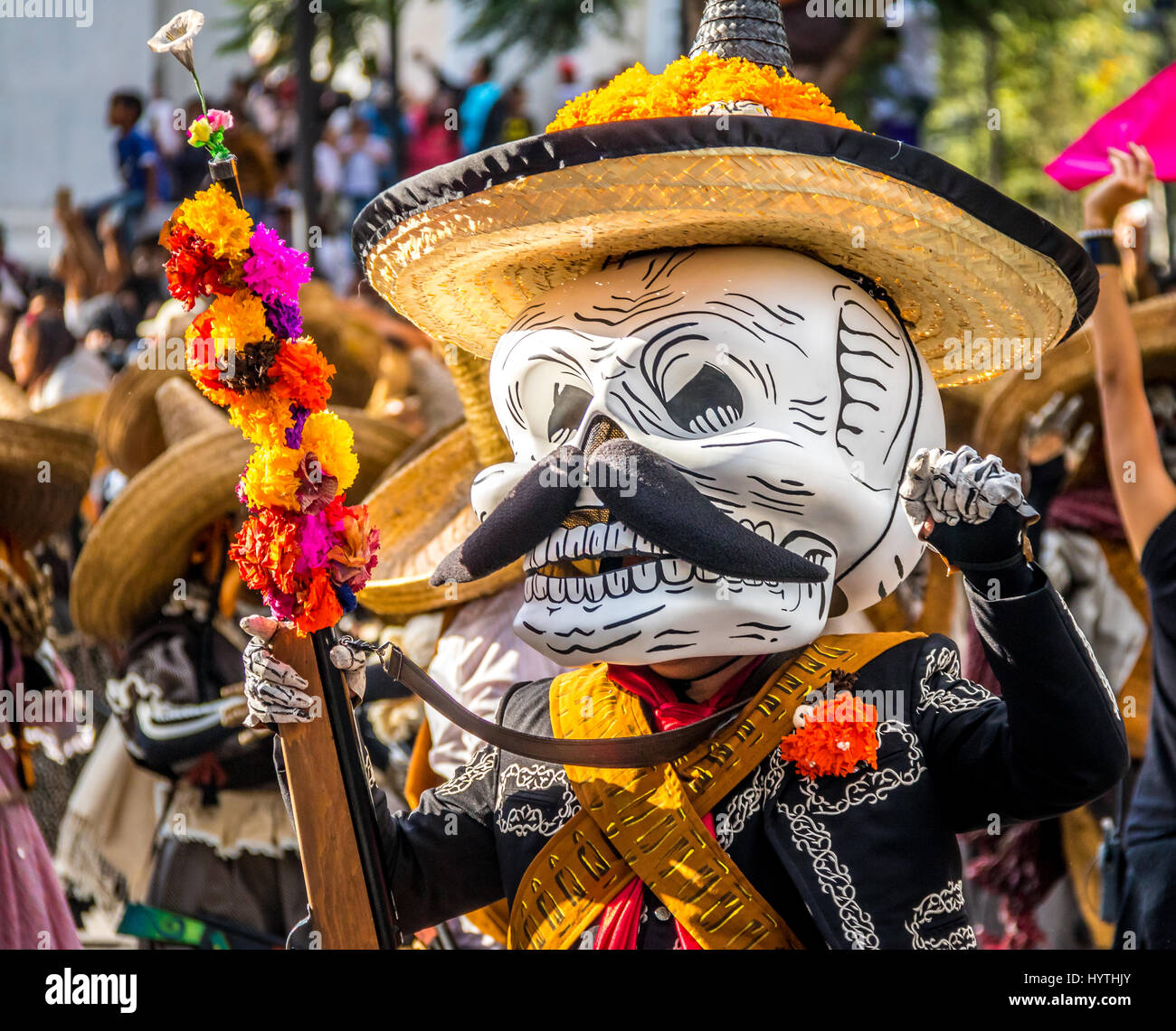 Il giorno dei morti (Dia de los Muertos) sfilano in Città del Messico - Messico Foto Stock