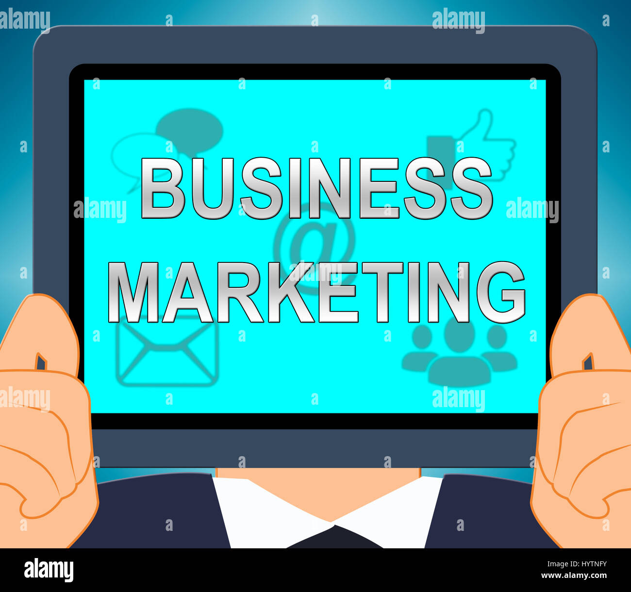 Business Marketing significato azienda SEM 3d illustrazione Foto Stock
