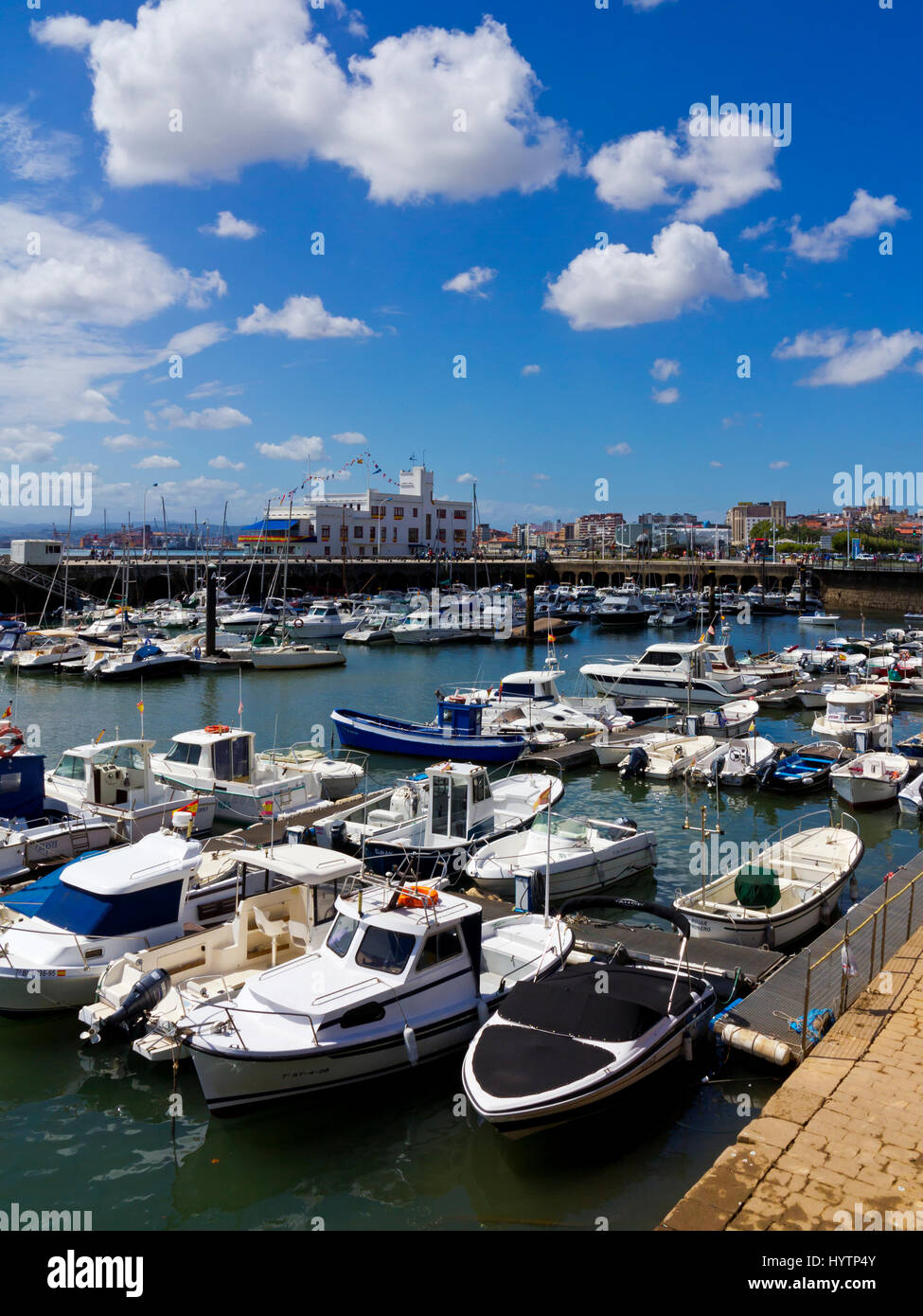 La Marina e la zona portuale in Santander Cantabria Spagna settentrionale Foto Stock