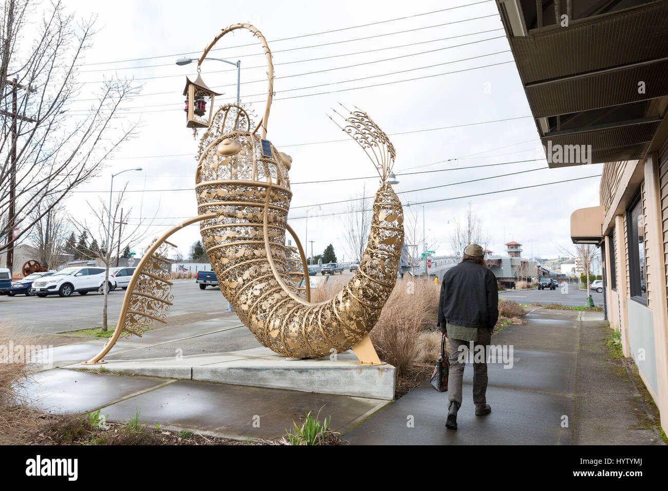 Seattle, Washington: "allure", una grande scultura in filigrana creati da artisti Diane Hansen e Jennifer Weddermann, è stato commissionato per il parco Sud Foto Stock
