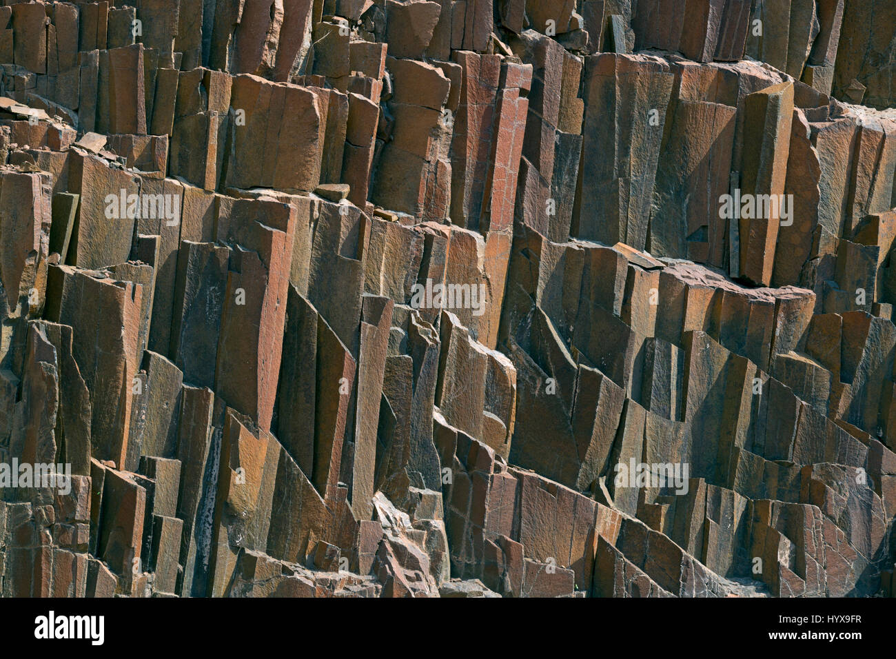 Colonne di basalto a Twyfelfontein, Damaraland,Namibia Foto Stock