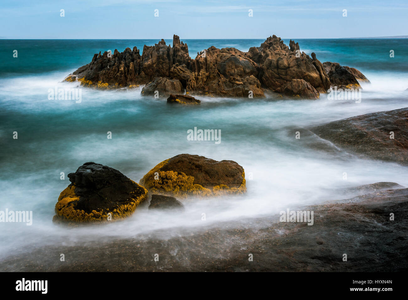 Rocce di Quagi Beach in Australia Occidentale Foto Stock