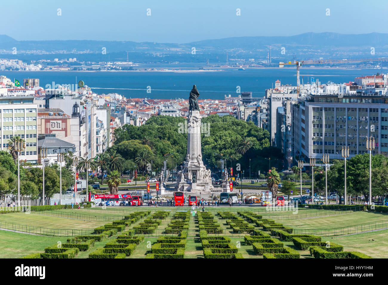 Miradouro Parque Eduardo VII, Lisbona, Portogallo, giugno-28-2016 Foto Stock