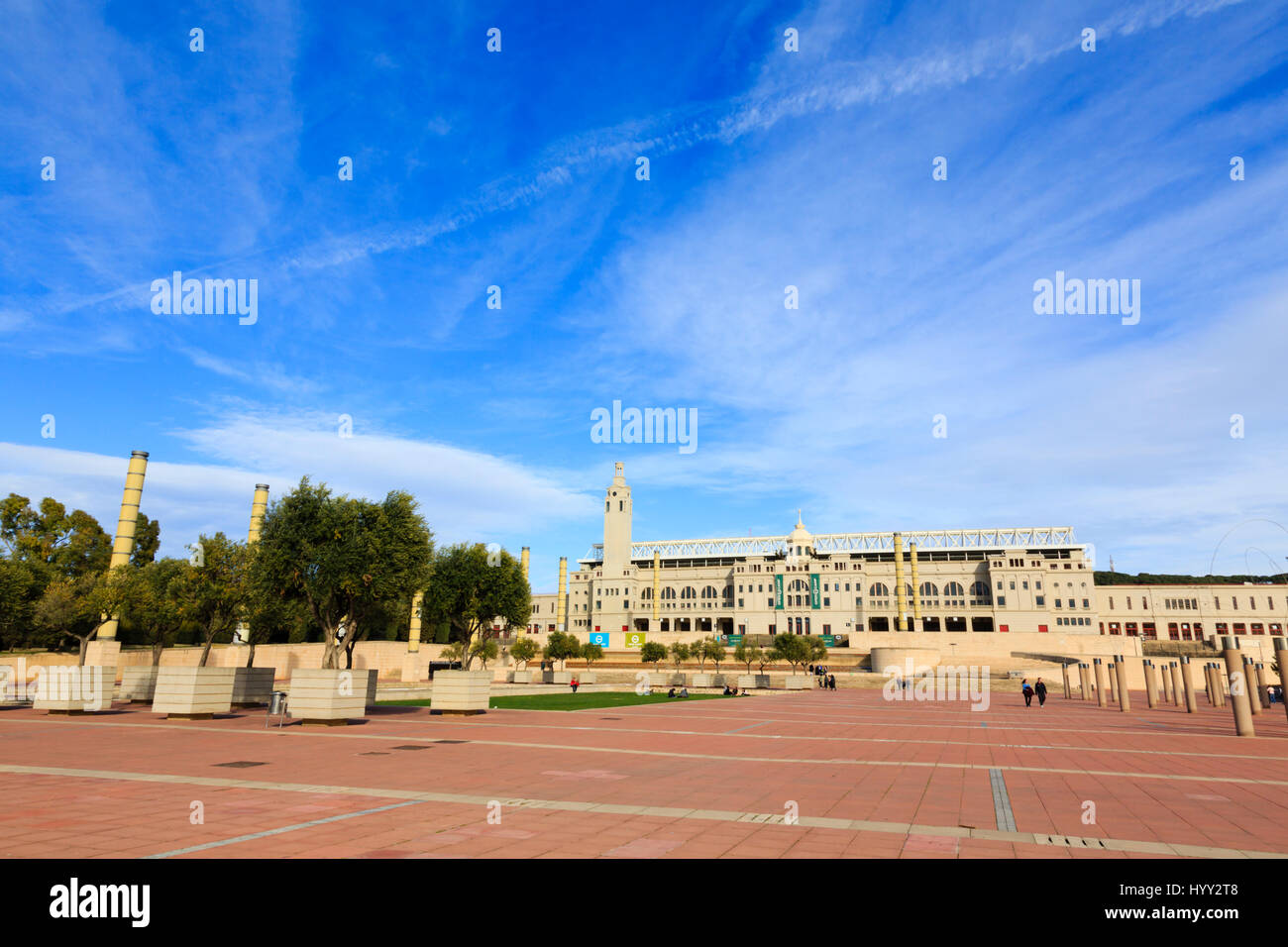 Estadi Olimpic de Monjuic Lluis Companys, 1992 Olympics venue, Barcellona, Catalunya, Spagna Foto Stock