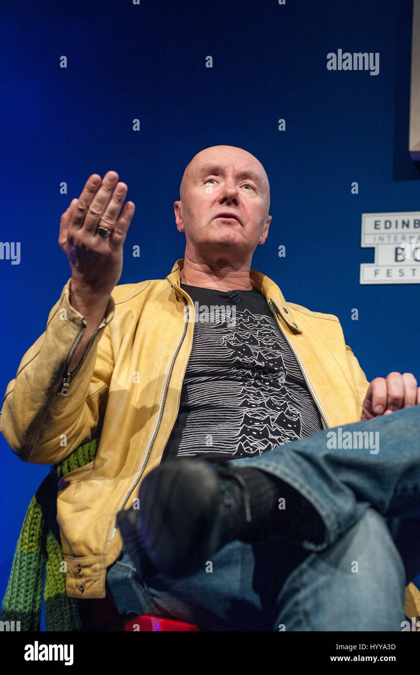 Irvine Welsh, scrittore scozzese, di scena a Edinburgh International Book Festival. 24 agosto 2014. Irvine Welsh è autore di bestseller nove Foto Stock