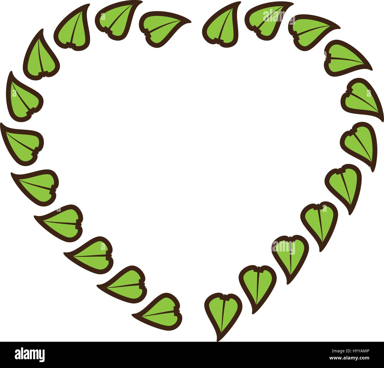 Lasciare cibo cuore timbro organico Illustrazione Vettoriale