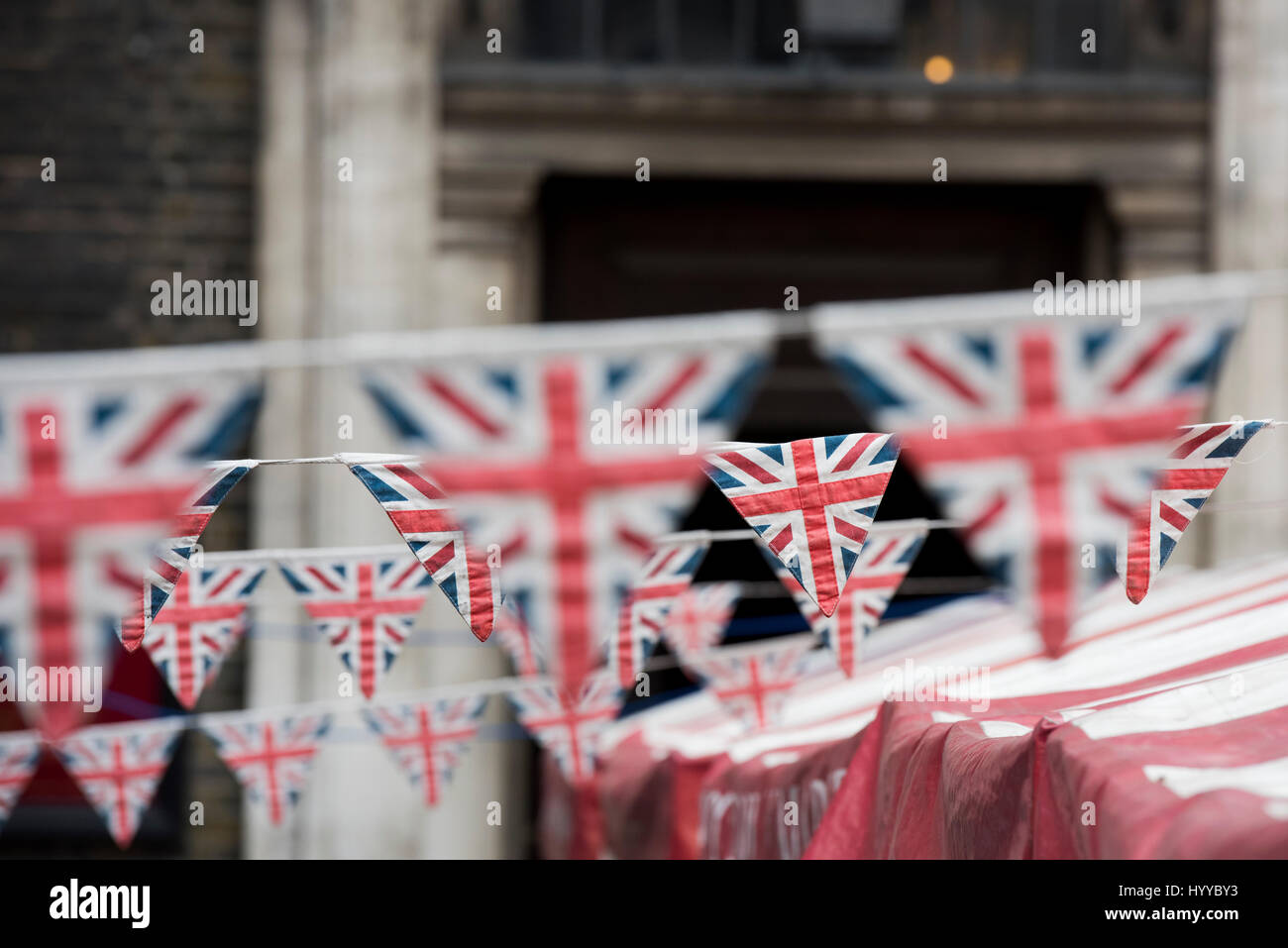Vintage union jack bunting. Londra Foto Stock