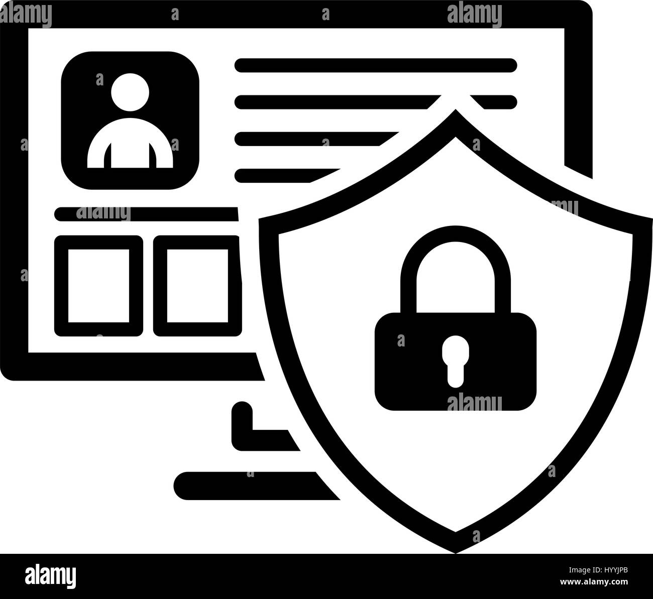 Sicurezza privata icona. Design piatto. Illustrazione Vettoriale