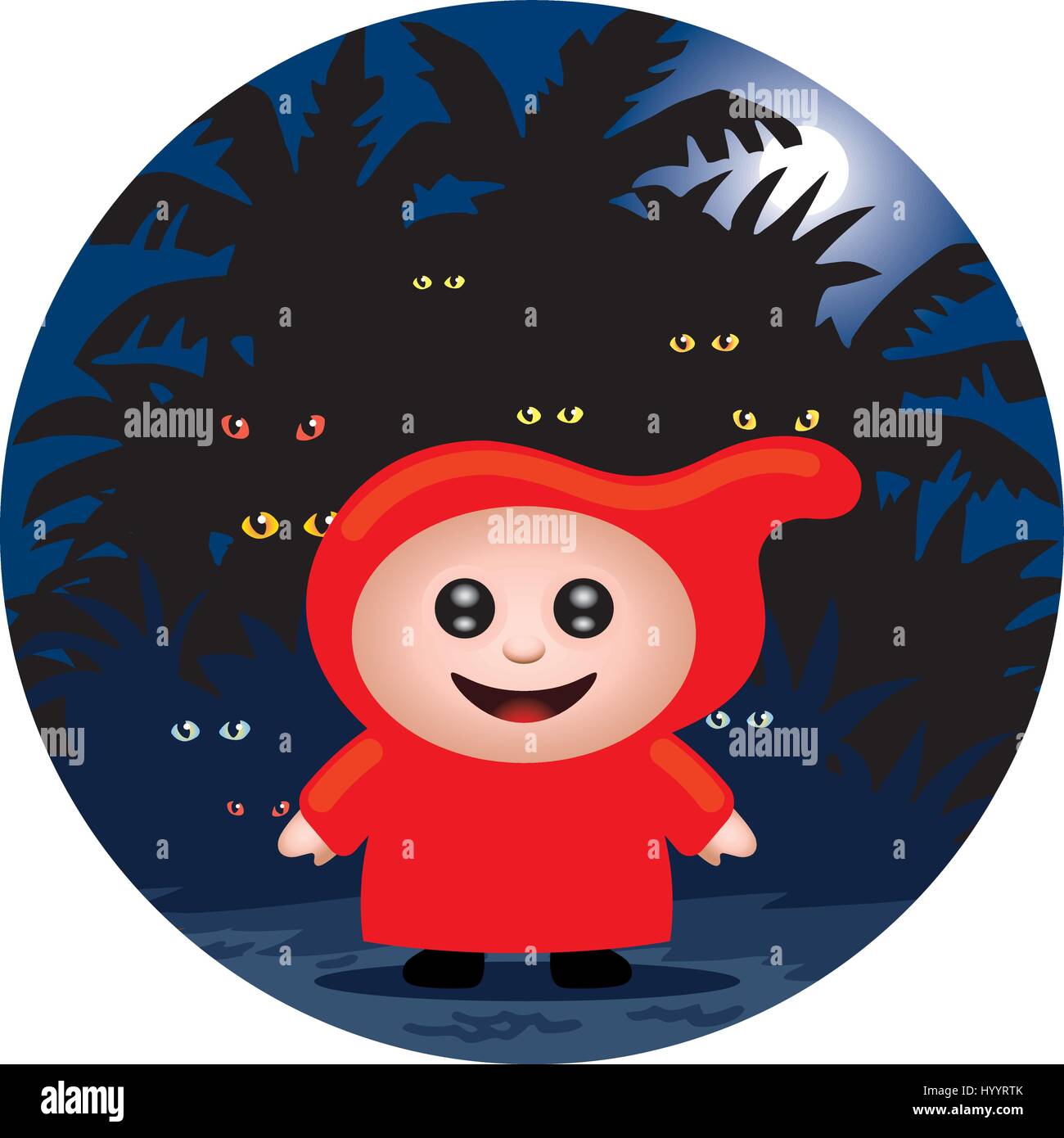 Red Riding Hood. illustrazione vettoriale. Illustrazione Vettoriale