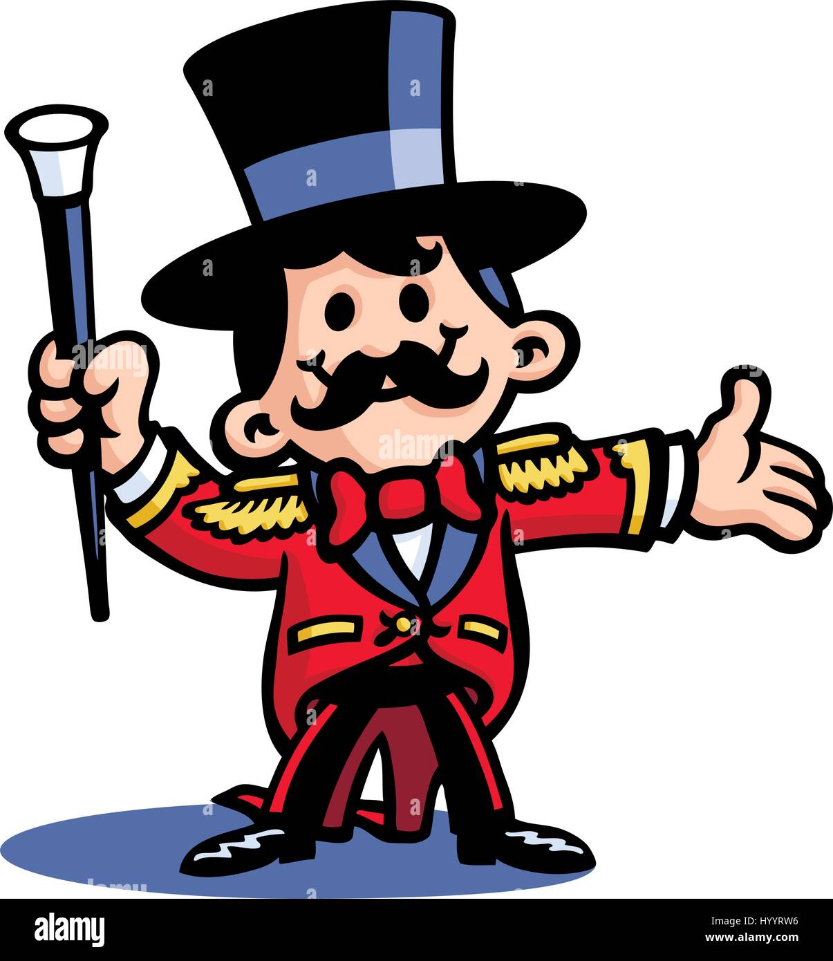 Ringmaster. illustrazione vettoriale. Illustrazione Vettoriale