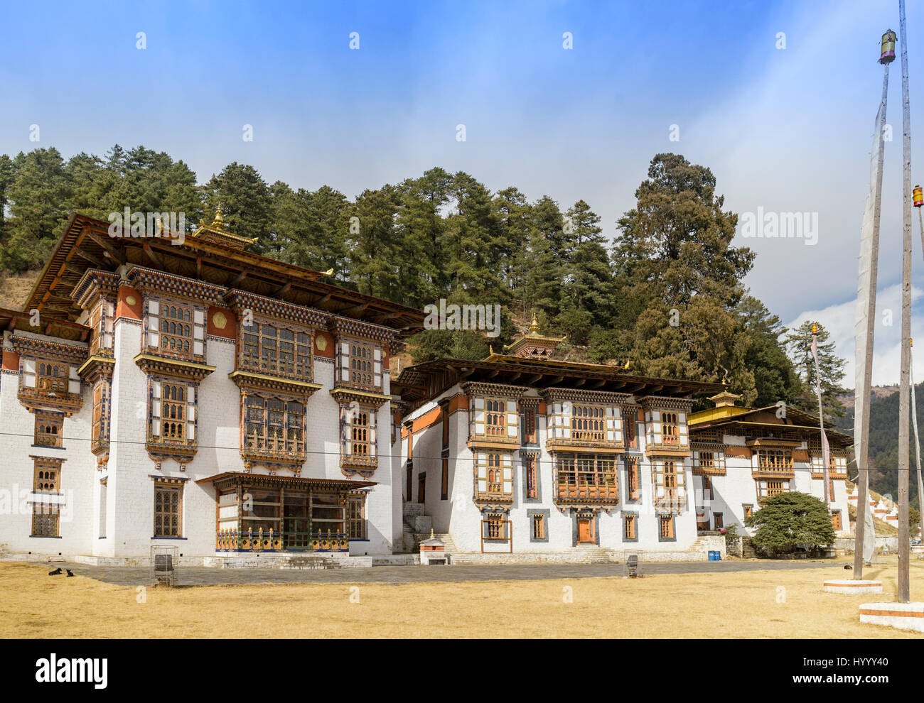 Kurjey Lhakhang tempio Bumthang Jakar Valley (Bhutan) Foto Stock