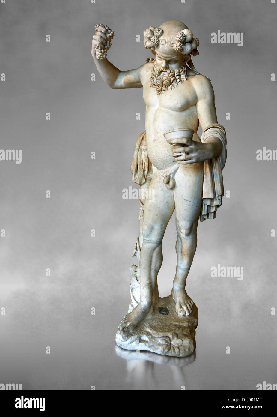 " Silenus ubriaco " - II sec. d.c. statua romana, marmo di Paros. inv MR 343 o MA 291, al museo del Louvre a Parigi Foto Stock