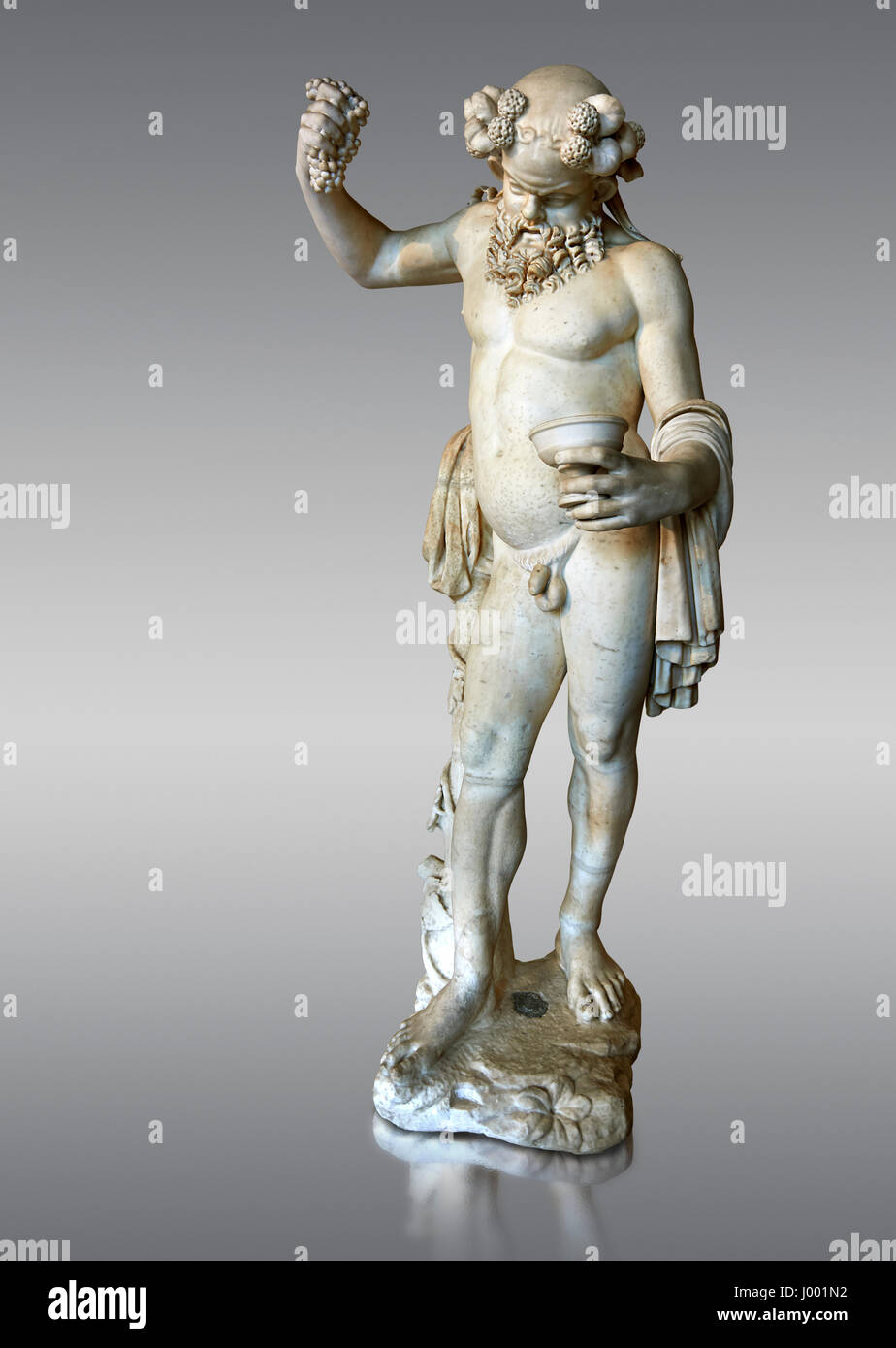 " Silenus ubriaco " - II sec. d.c. statua romana, marmo di Paros. inv MR 343 o MA 291, al museo del Louvre a Parigi Foto Stock