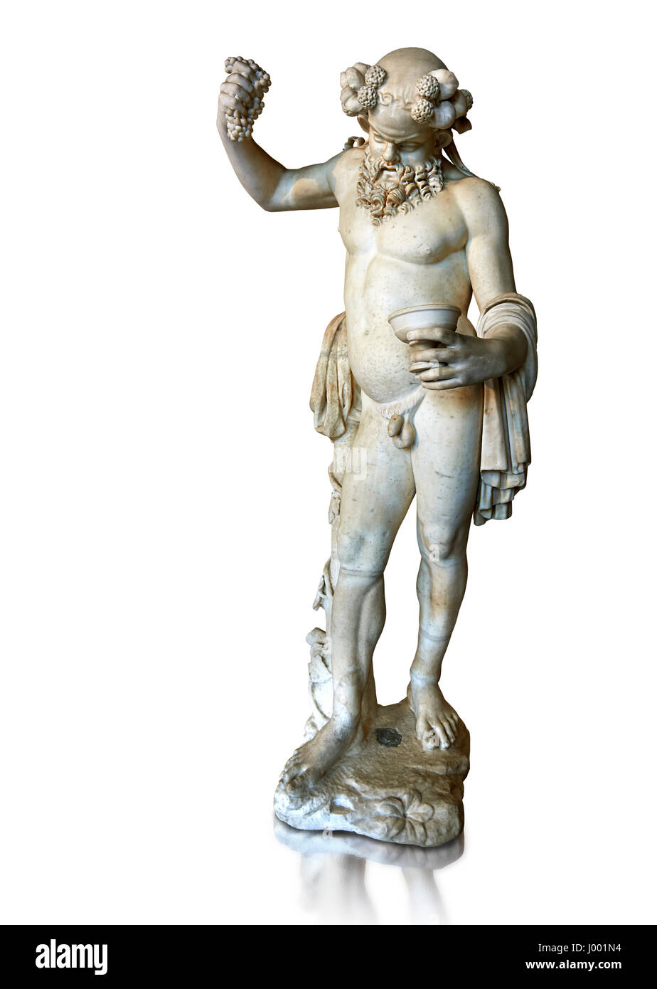 " Silenus ubriaco " - II sec. d.c. statua romana, marmo di Paros. inv MR 343 o MA 291, al museo del Louvre a Parigi Foto Stock
