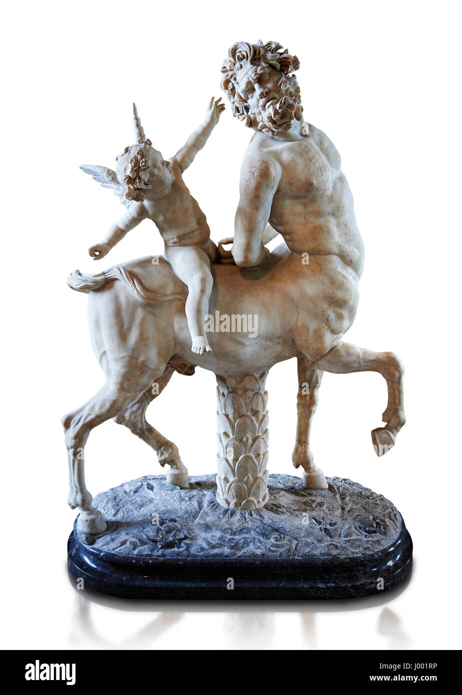 Il centauro con Eros sul suo dorso un 1° - 2° annuncio statua romana, marmo, inv MR 122 ( o Ma 562 ), al museo del Louvre a Parigi Foto Stock
