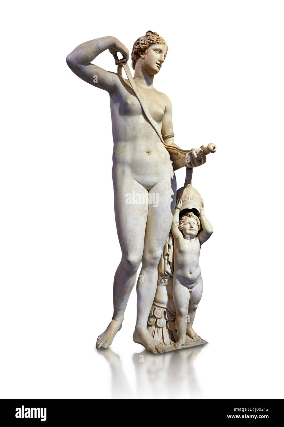 Ii sec. d.c. statua romana di Venere (Afrodite) in armi, collezione Borghese, Inv n. Il sig. 373 (non usuale ma 370), al museo del Louvre di Parigi. Foto Stock
