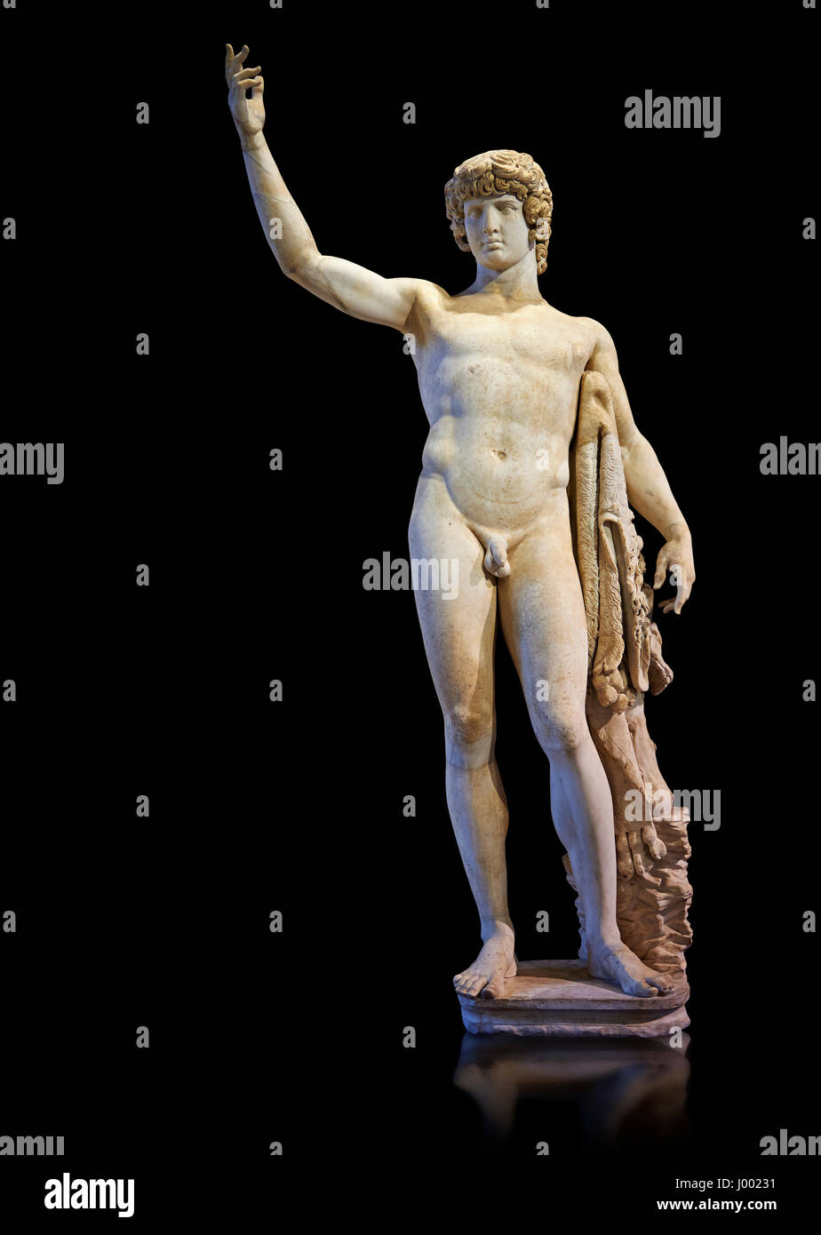 Ii sec. d.c. statua romana di Antinoo, Inv n. Signor 74 (non usuale ma 2243), il museo del Louvre di Parigi. Foto Stock