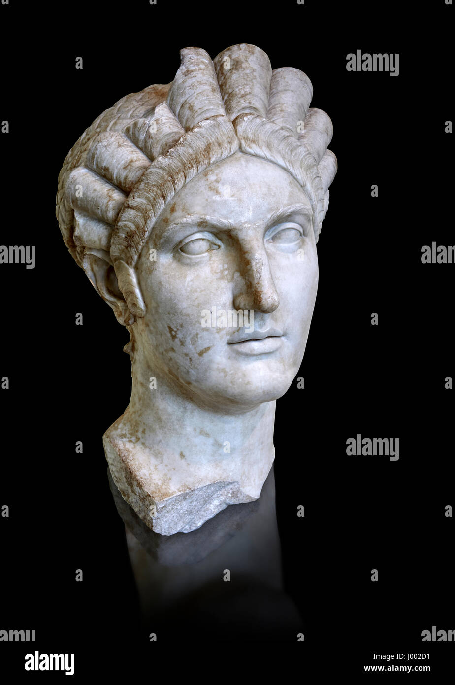 Marmo romana busto-ritratto di Matidia circa119 annuncio a partire da Via Giolitti, Roma. Matidia era Sabina della madre e di Adriano la moglie. Musei Capitolini, Roma Foto Stock