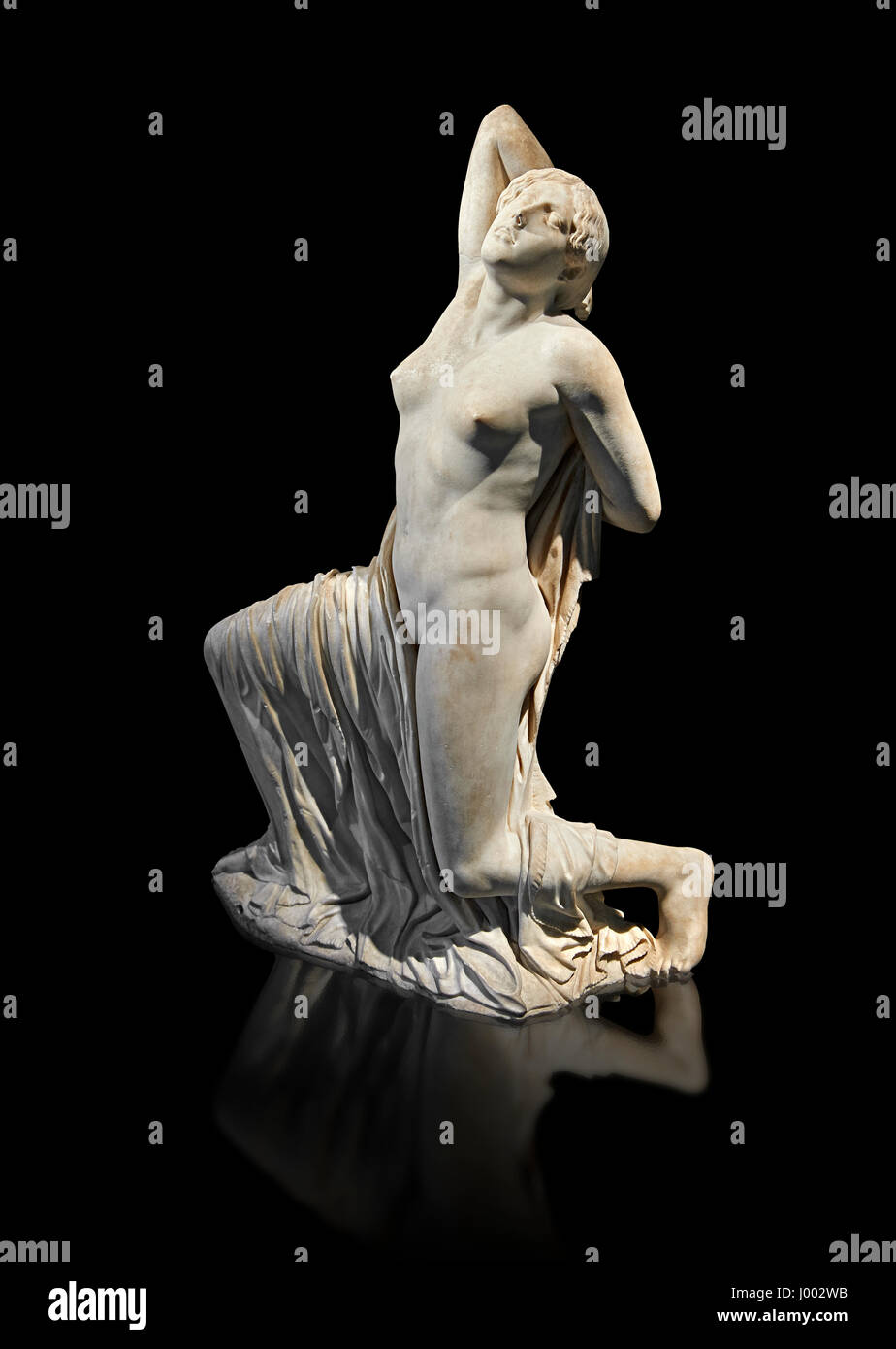 V secolo a.c. statua greca di un Niobid dagli Horti Sallustiani, INV 72274, il Museo Nazionale Romano, Roma, Italia Foto Stock