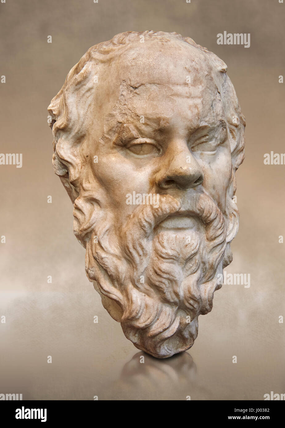 Busto di Socrate, 1° cent annuncio dal sito della costruzione del monumento al Vitorio Emanuele II, Roma, Inv 1236, Museo Nazionale Romano, Roma. Foto Stock