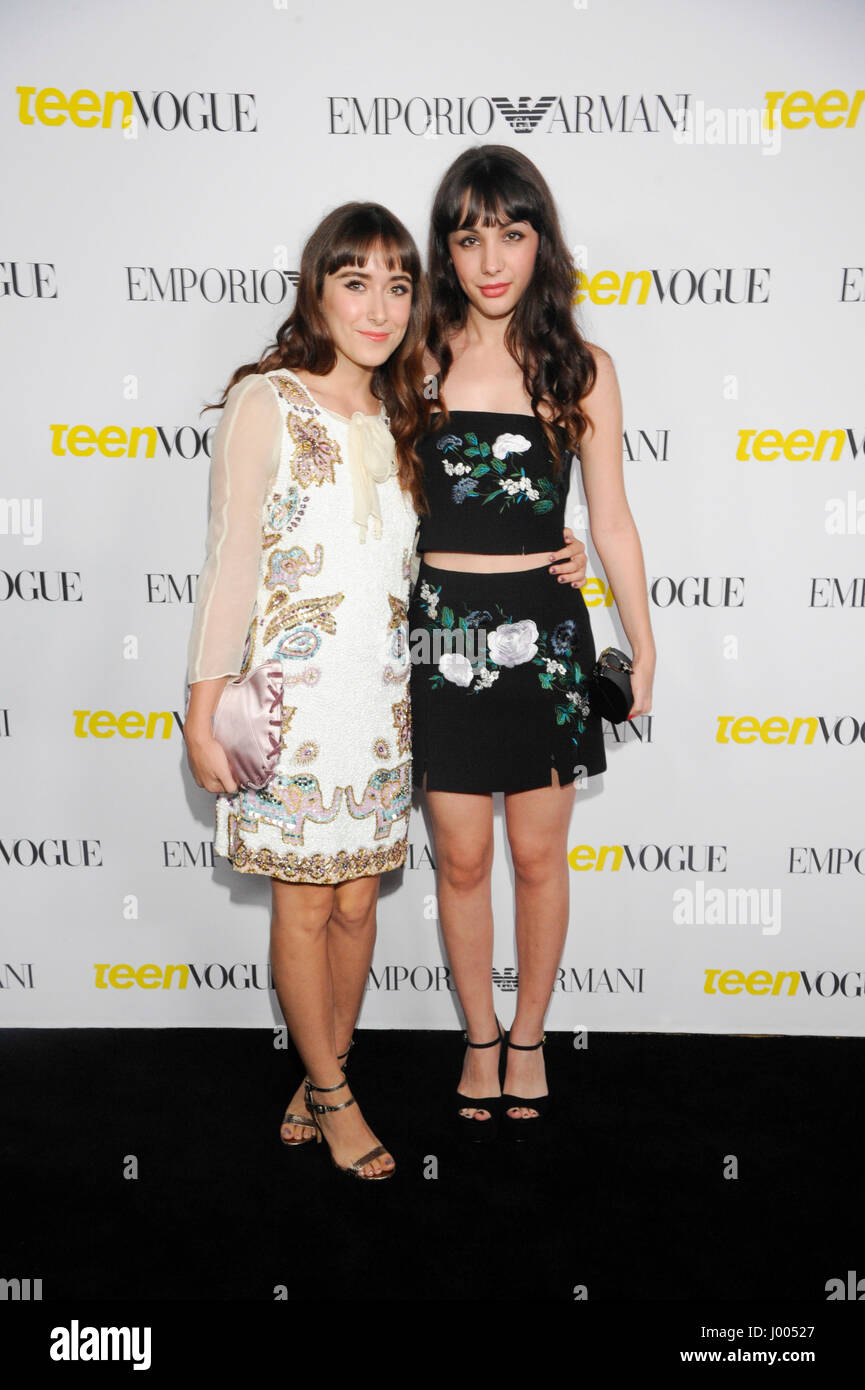 Christina Scherer e Hannah segna frequentare la Teen Vogue Young Hollywood Party problema su ottobre 2nd, 2015 a Beverly Hills, la California. Foto Stock