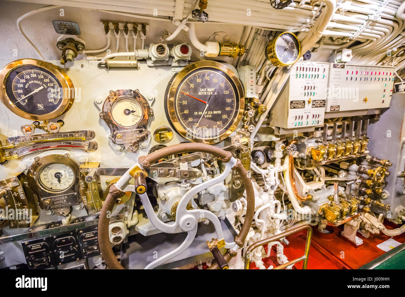 Macchina sottomarino dettaglio camera Foto Stock