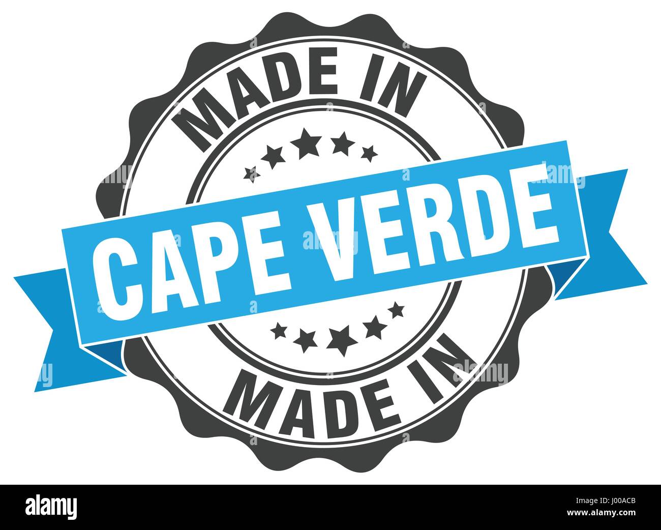 Made in Capo Verde guarnizione tonda Illustrazione Vettoriale