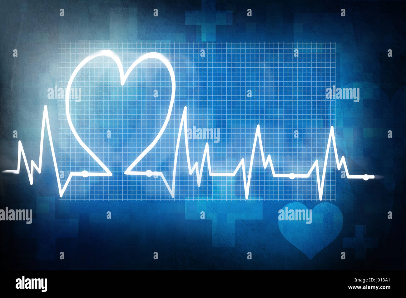 La frequenza cardiaca cardiogram Foto Stock