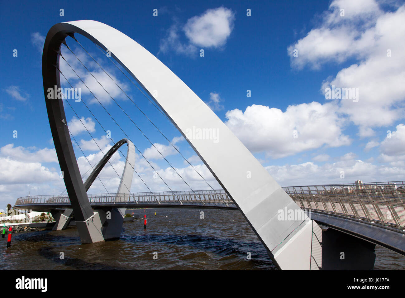 Il Elizabeth Quay ponte pedonale, Perth, Australia Foto Stock