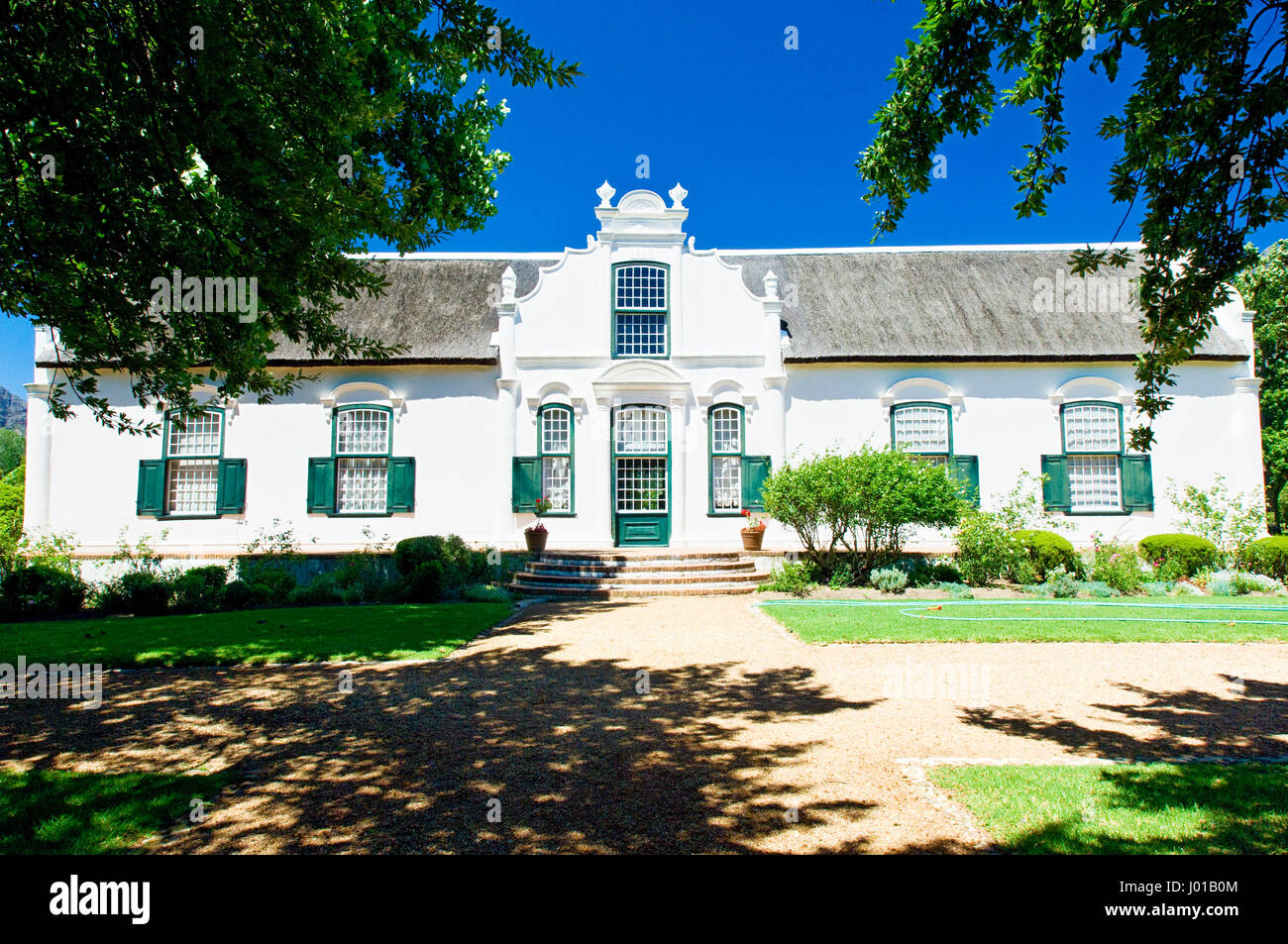 Boschendal è una delle più antiche aziende vinicole in Sud Africa e si trova tra Franschhoek e Stellenbosch in Sud Afric Foto Stock