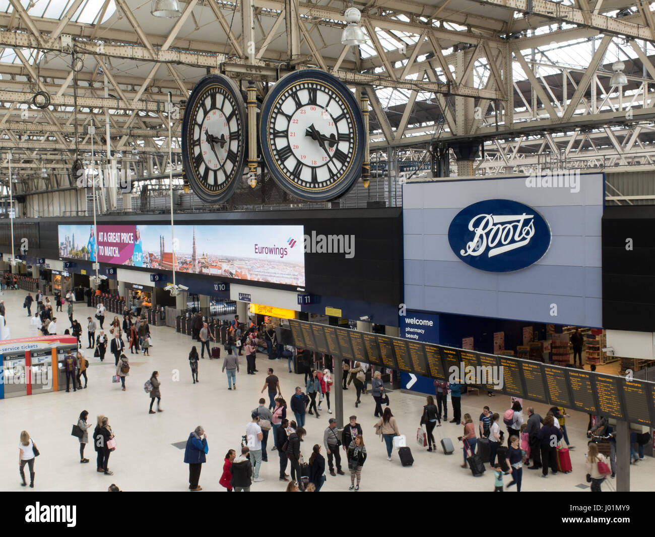 Stazione Waterloo di Londra Foto Stock