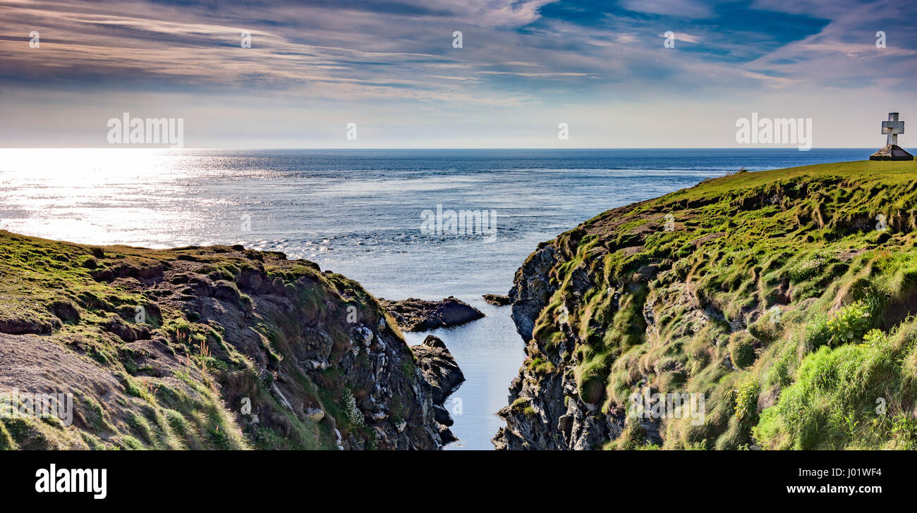 Vista dal suono, Isola di Man. Foto Stock
