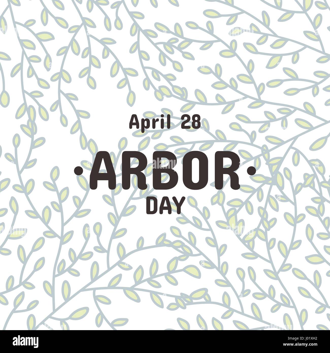 Arbor Day, scheda del vettore o il modello di pagina di intestazione. Illustrazione Vettoriale