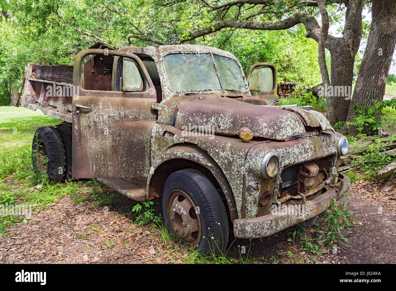In Louisiana, Thibodaux, alloro Valley piantagione di zucchero museum, antichi carrello Foto Stock