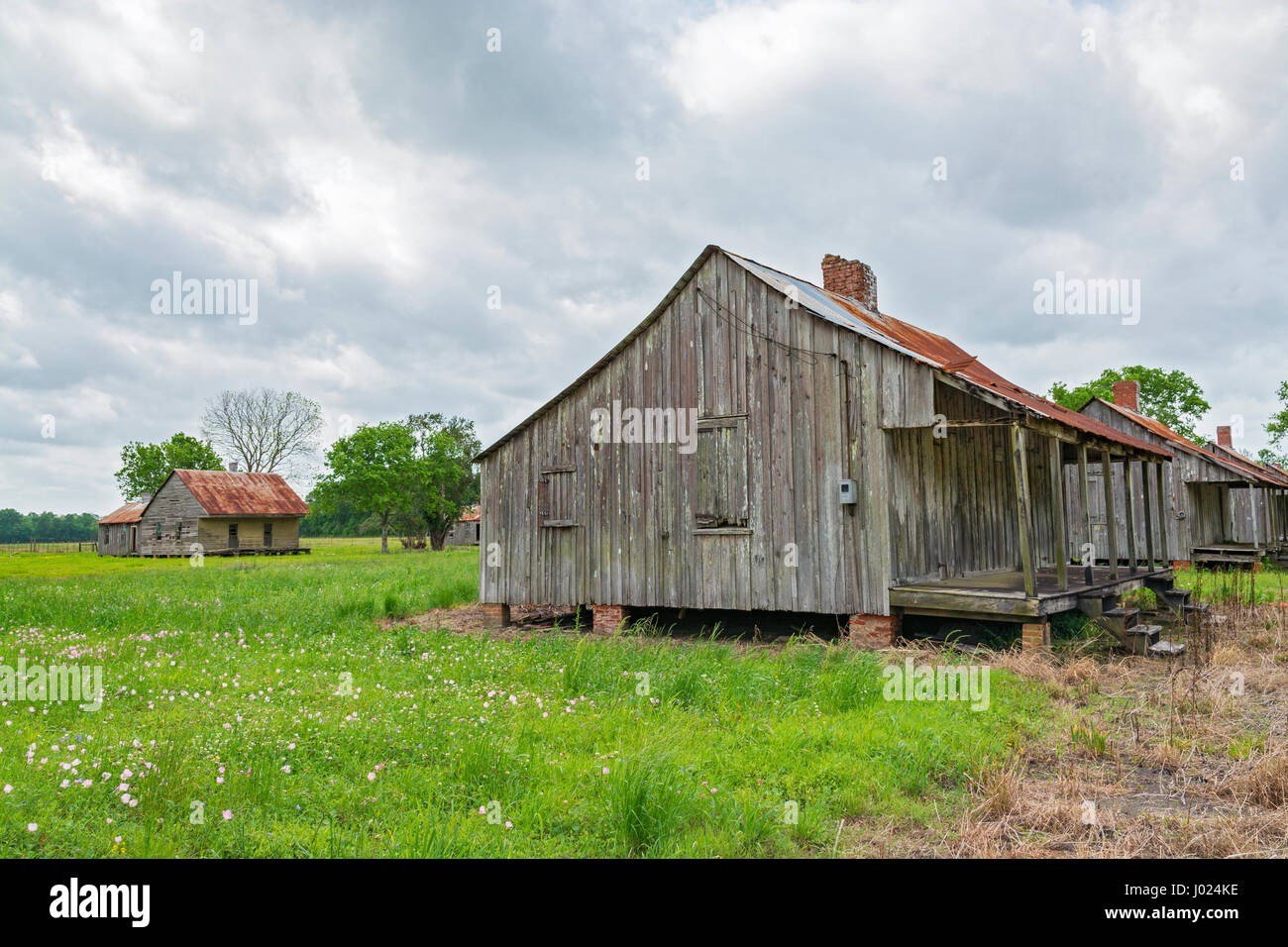 In Louisiana, Thibodaux, alloro Valley Village, piantagione di zucchero museum, case di lavoratore Foto Stock