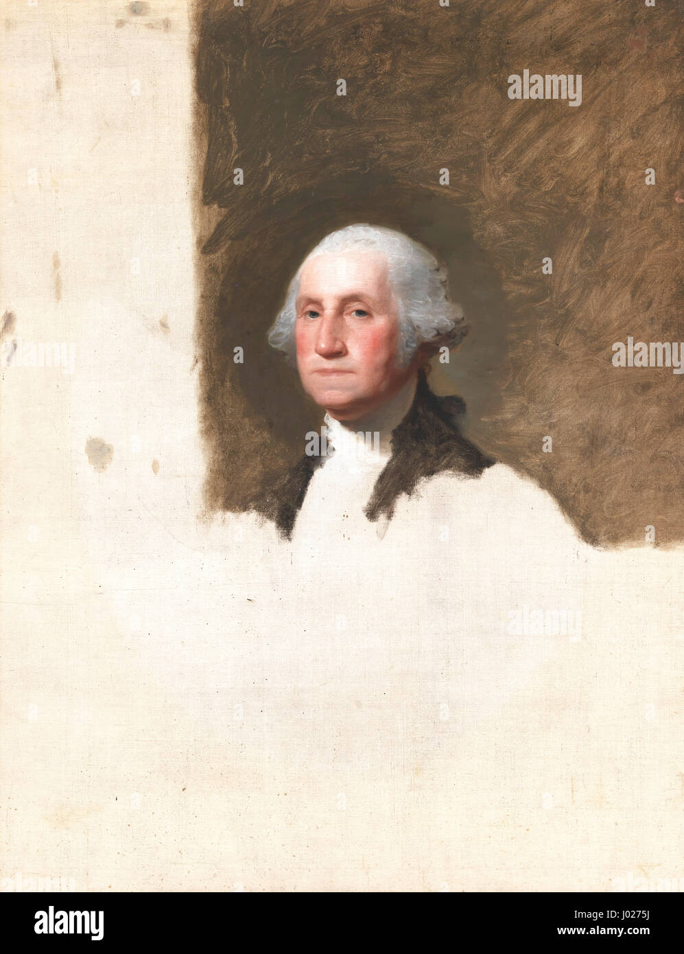 L'Athenaeum. Ritratto di George Washington da Gilbert Stuart. Dipinto nel 1796. Base per l'incisione di un dollaro. Foto Stock