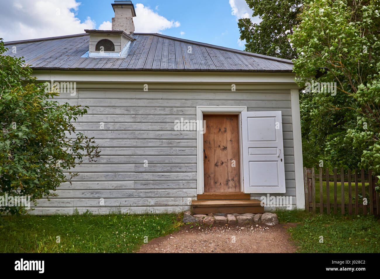 La casa dove era baby pushkin arina. russia, Pskov Regione Foto Stock